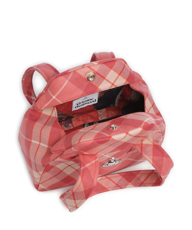 Vivienne Westwood Archive Wool Tartan Medium Schultertasche fraser pink