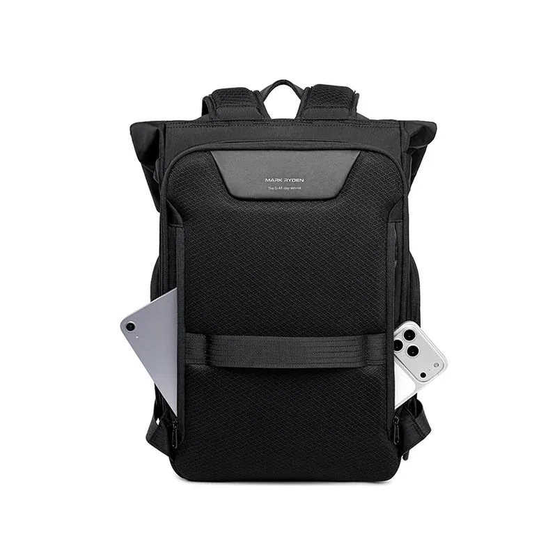 NEXUS: Erweiterbarer Laptop-Rucksack mit Rollverschluss