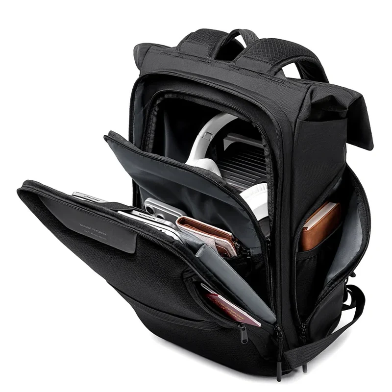 NEXUS: Erweiterbarer Laptop-Rucksack mit Rollverschluss