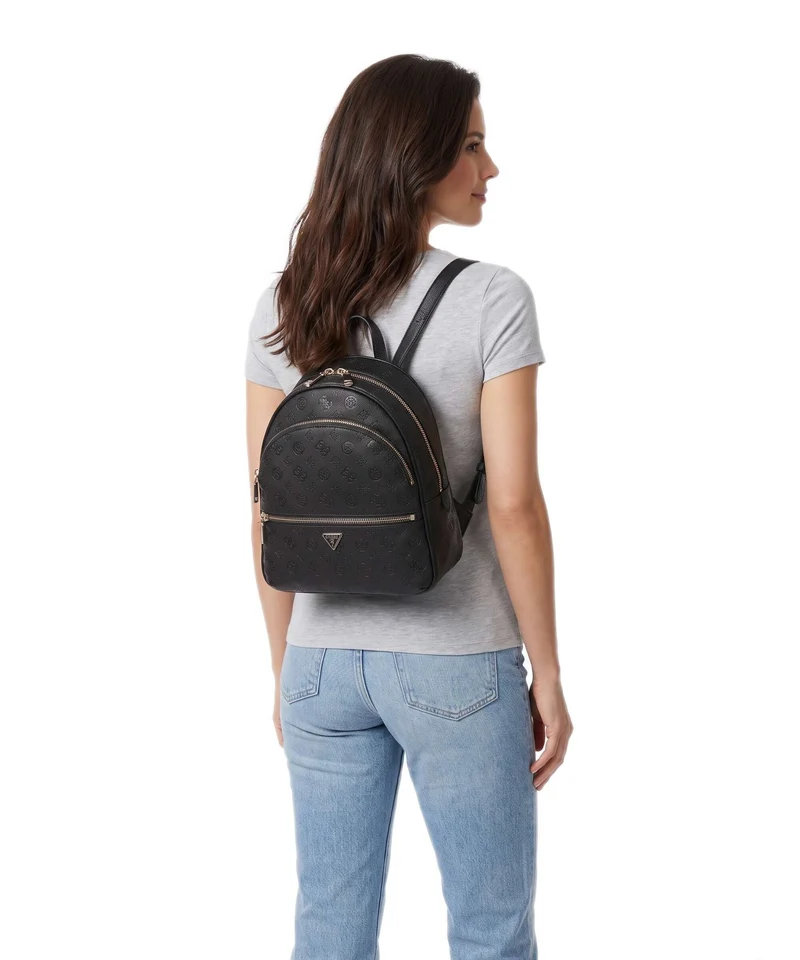 Guess Manhattan II Large Rucksack black logo