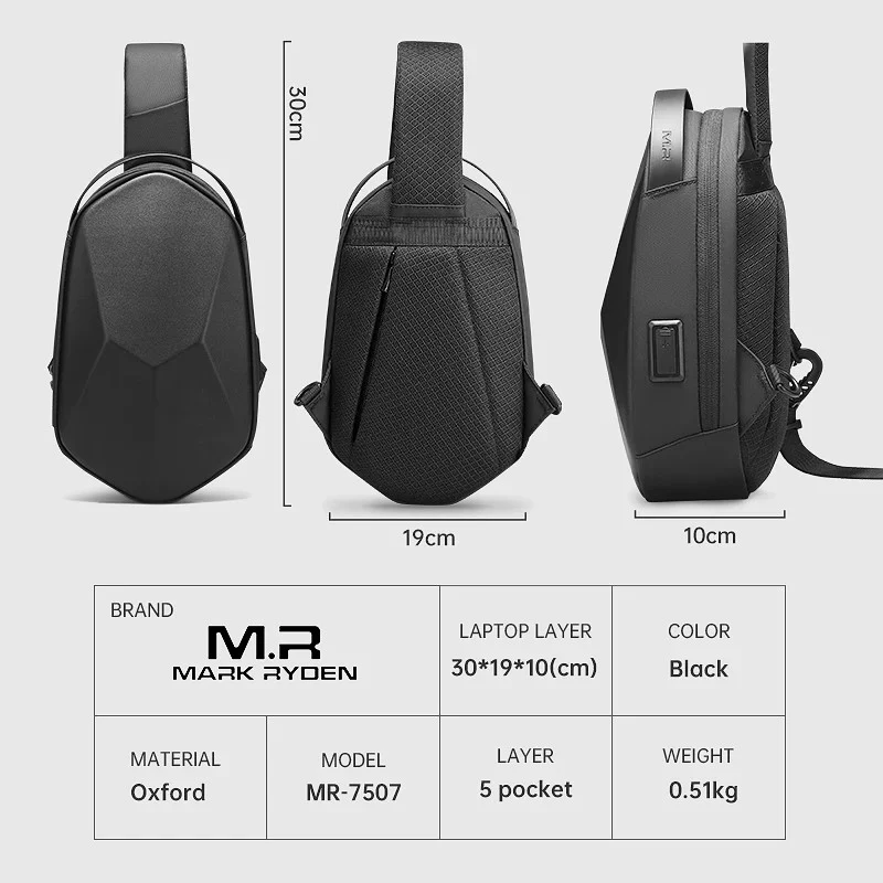 SAVIO: Ergonomische Schultertasche in Rautenform