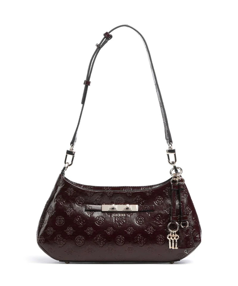 Guess Carmella Schultertasche burgundy logo
