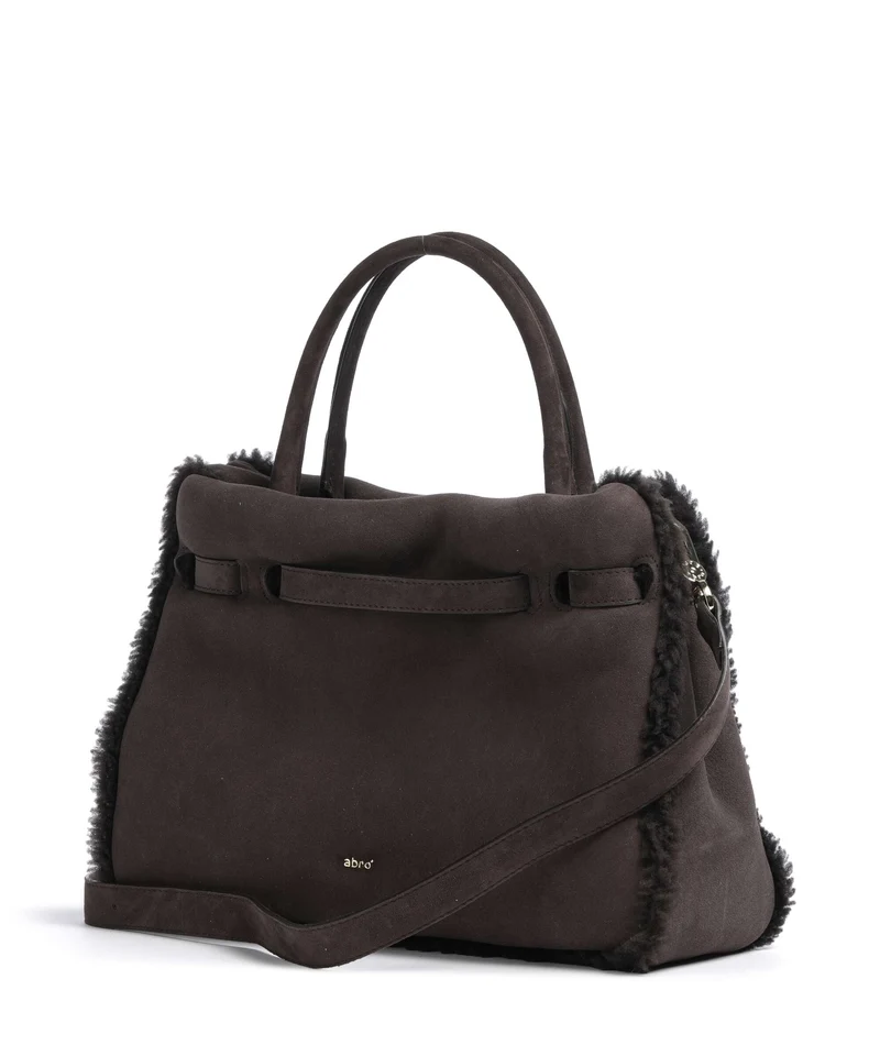 Abro Shearling Jill Handtasche dark brown