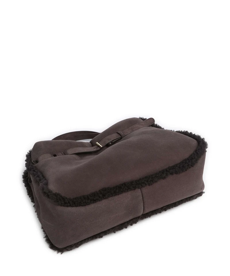 Abro Shearling Jill Handtasche dark brown