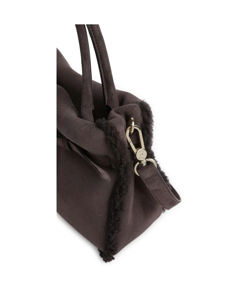 Abro Shearling Jill Handtasche dark brown
