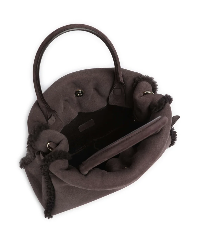 Abro Shearling Jill Handtasche dark brown