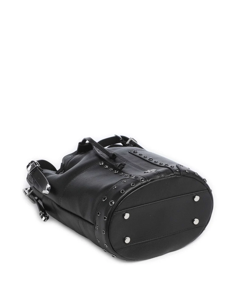 Pinko Mini Bucket Handtasche nero/limousine/shiny nickel