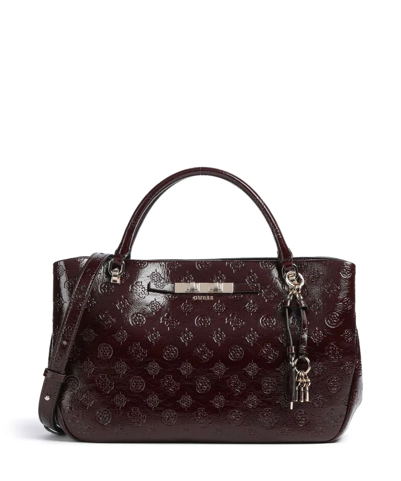 Guess Carmella Girlfriend Handtasche burgundy logo
