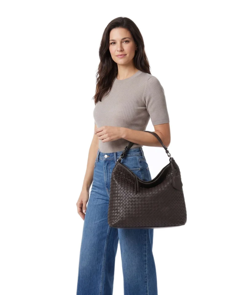 Abro Savage Elvi Small Beuteltasche dark brown/silver
