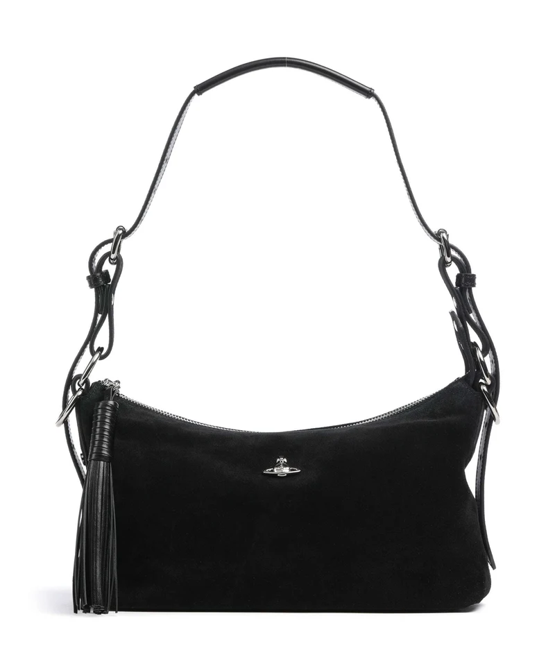 Vivienne Westwood Emma Suede Schultertasche black