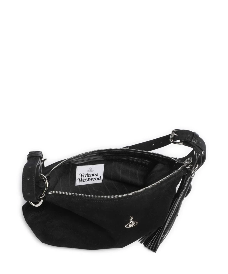 Vivienne Westwood Emma Suede Schultertasche black