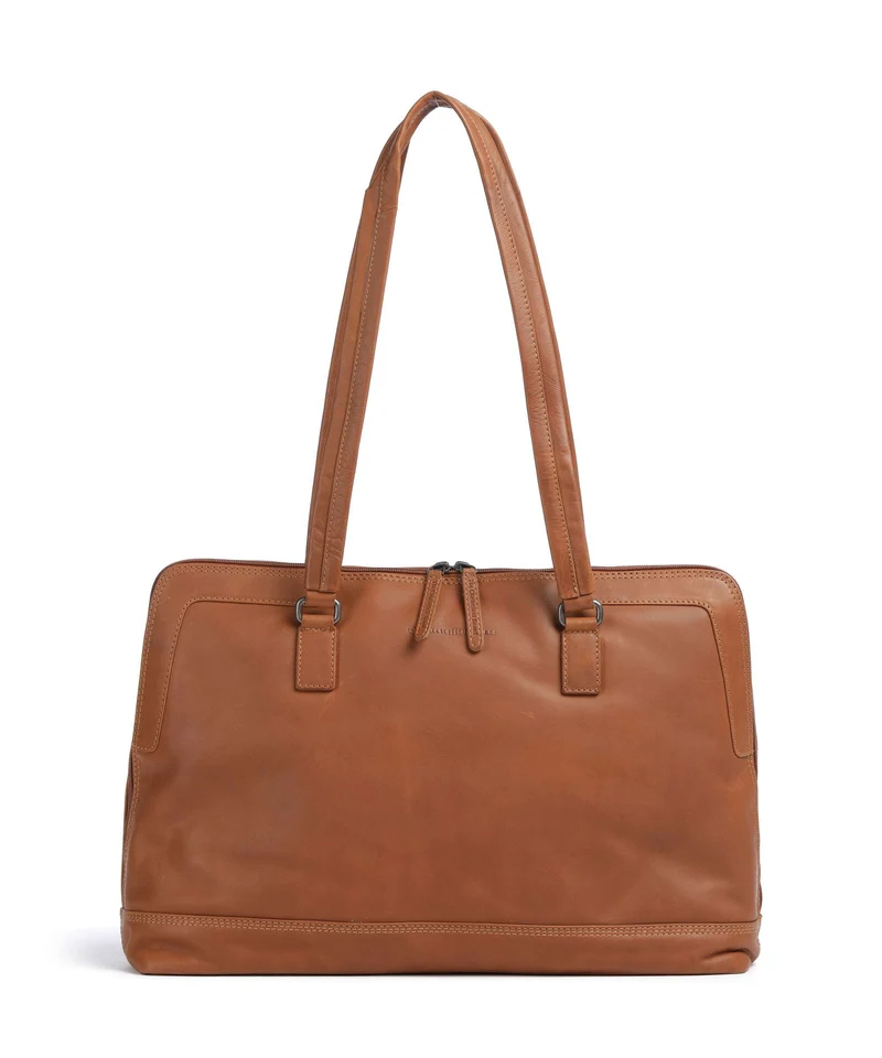 The Chesterfield Brand Wax Pull Up Cow Isara Shopper cognac