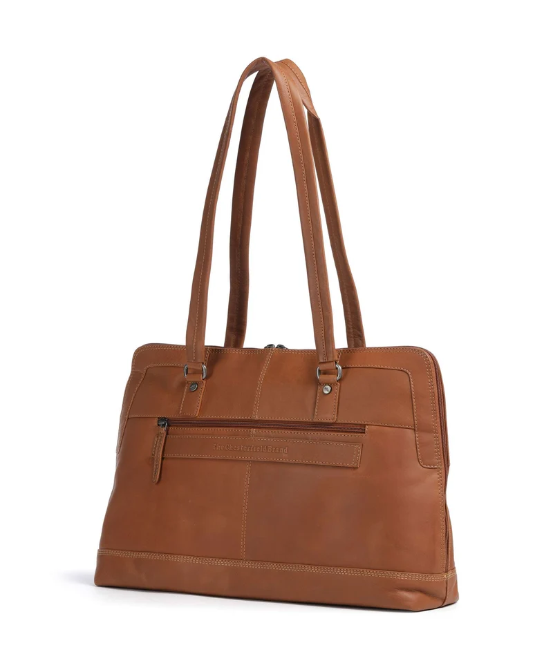 The Chesterfield Brand Wax Pull Up Cow Isara Shopper cognac