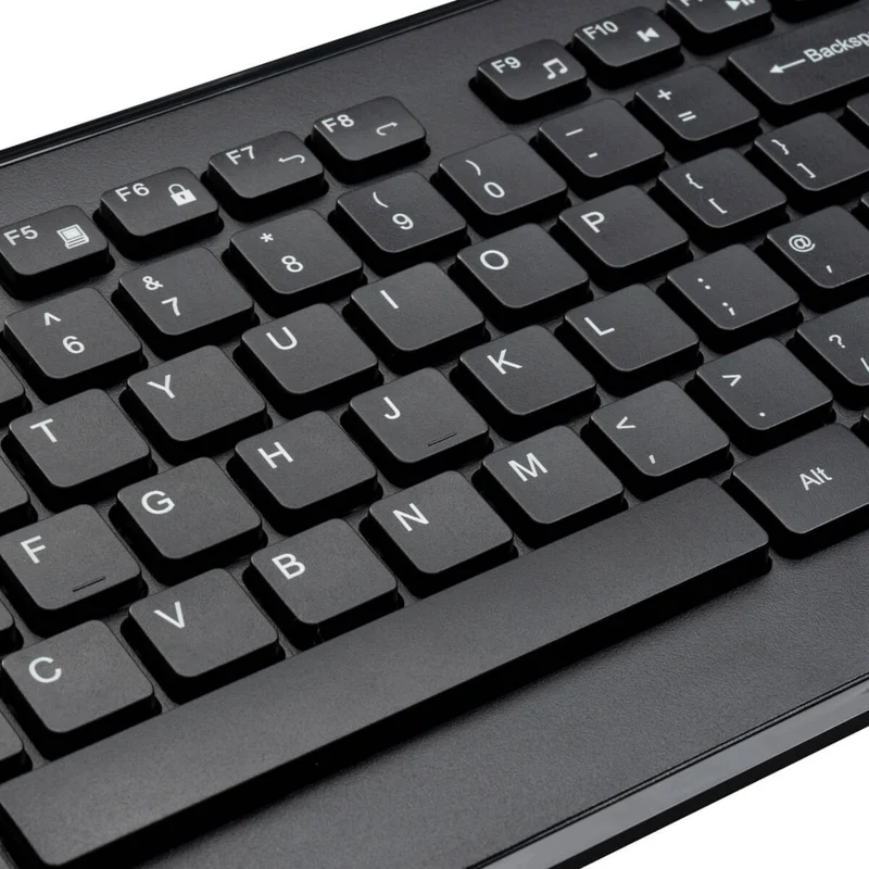 Kabellose Tastatur-Maus-Kombination in voller Größe - Schwarz (UK)