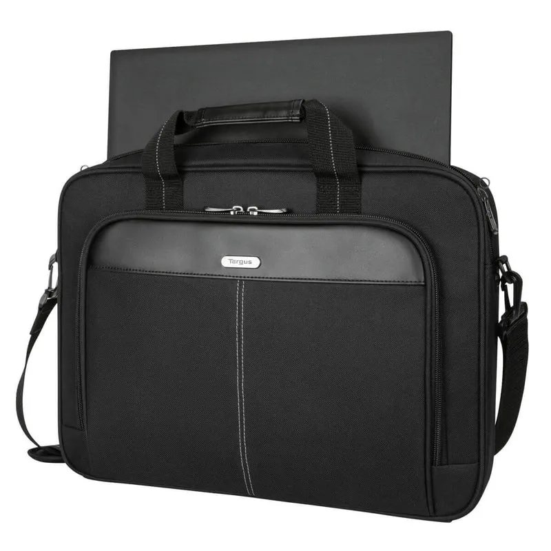 15,6" Classic Slim Aktentasche - Schwarz