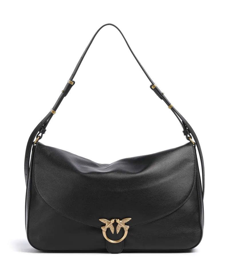 Pinko Love Big Beuteltasche nero/limousine/oro