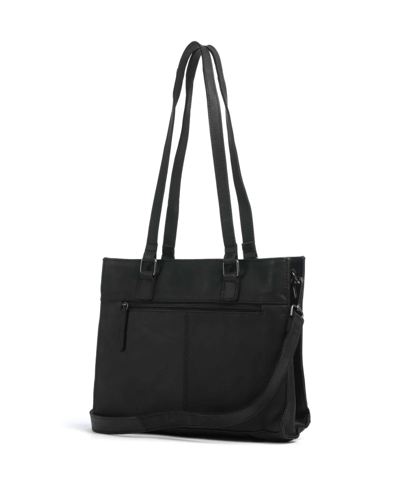 The Chesterfield Brand Wax Pull Up Cow Ellsworth Shopper black