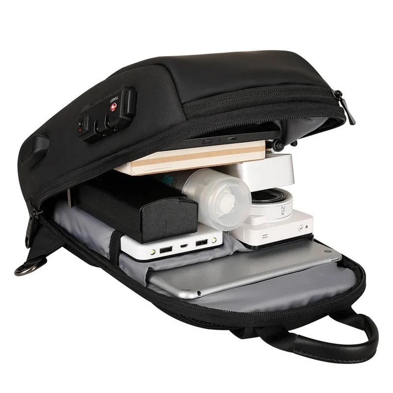 ELEMENT: Wasserdichte, diebstahlsichere Umhängetasche mit USB-Aufladung