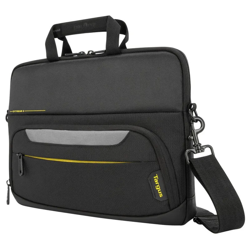 CityGear 14" Schmale Topload Notebook-Tasche – Schwarz
