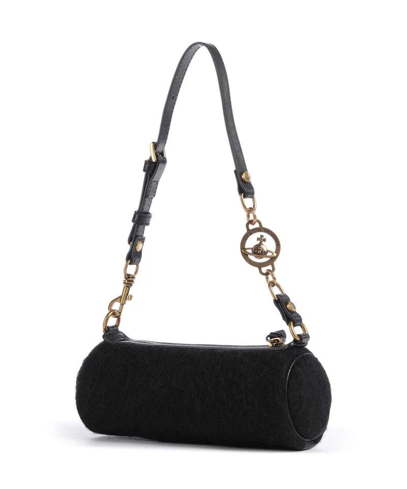 Vivienne Westwood Cindy Mohair Effect Small Schultertasche black