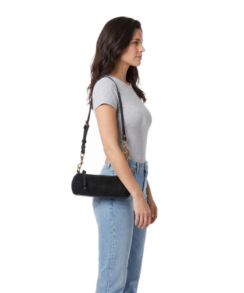 Vivienne Westwood Cindy Mohair Effect Small Schultertasche black