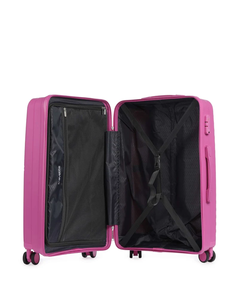 Travelite Pacific 4-Rollen Trolley pink