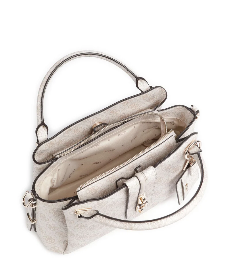 Guess Yvonne Girlfriend Logo Handtasche stone logo