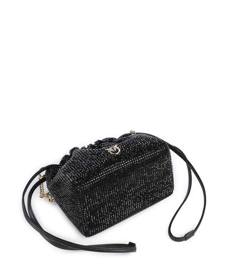 Pinko Flower Bucket Handtasche nero/limousine/oro