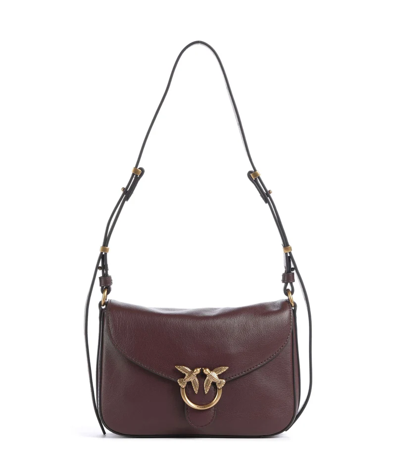 Pinko Love Mini Schultertasche burgundy/gold