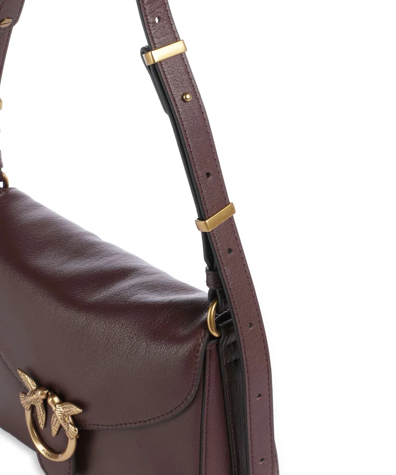 Pinko Love Mini Schultertasche burgundy/gold