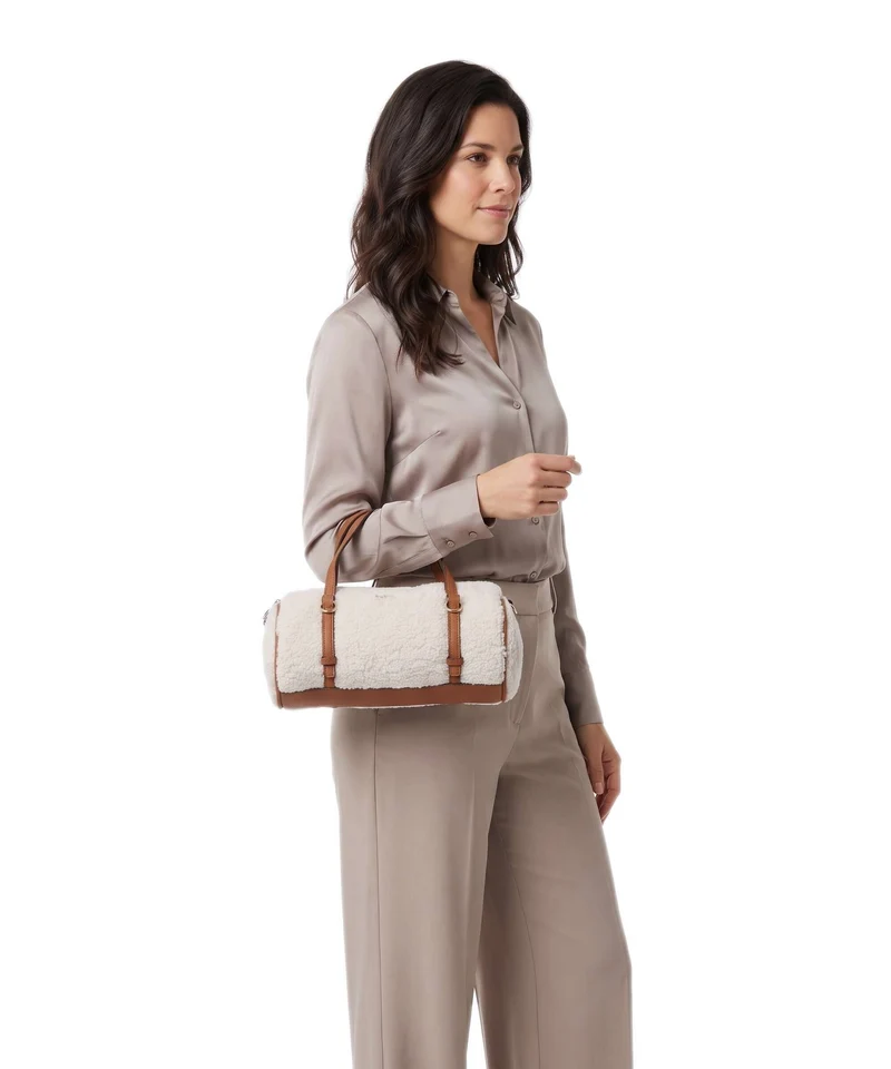 Guess Taylor Mini Handtasche off white/cognac