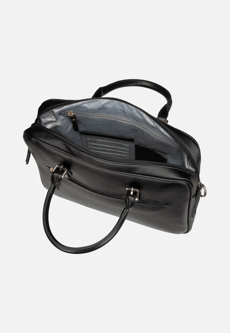 Ella Saffiano Briefcase Black - Aktentasche