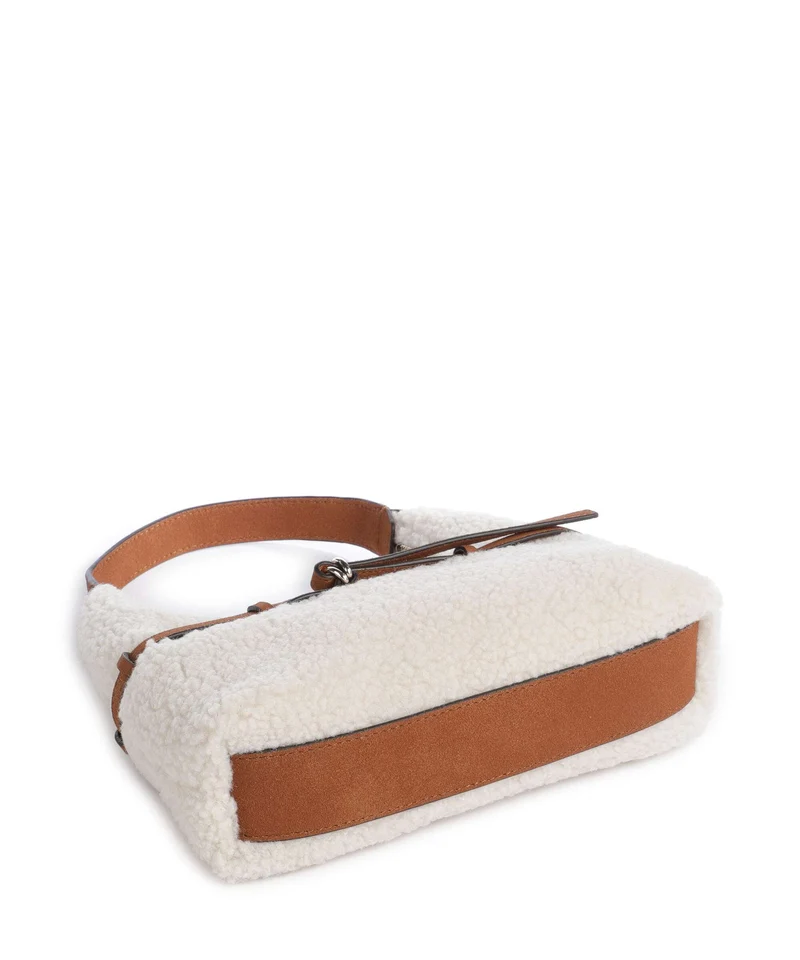 Guess Taylor Mini Schultertasche off white/cognac