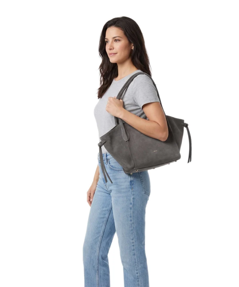 Abro Suede Vibe Small Schultertasche grey