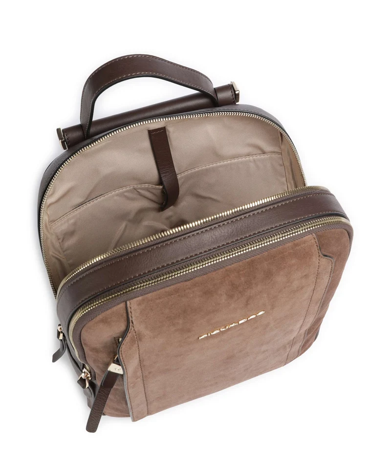 Piquadro W92T Rucksack suede dark brown