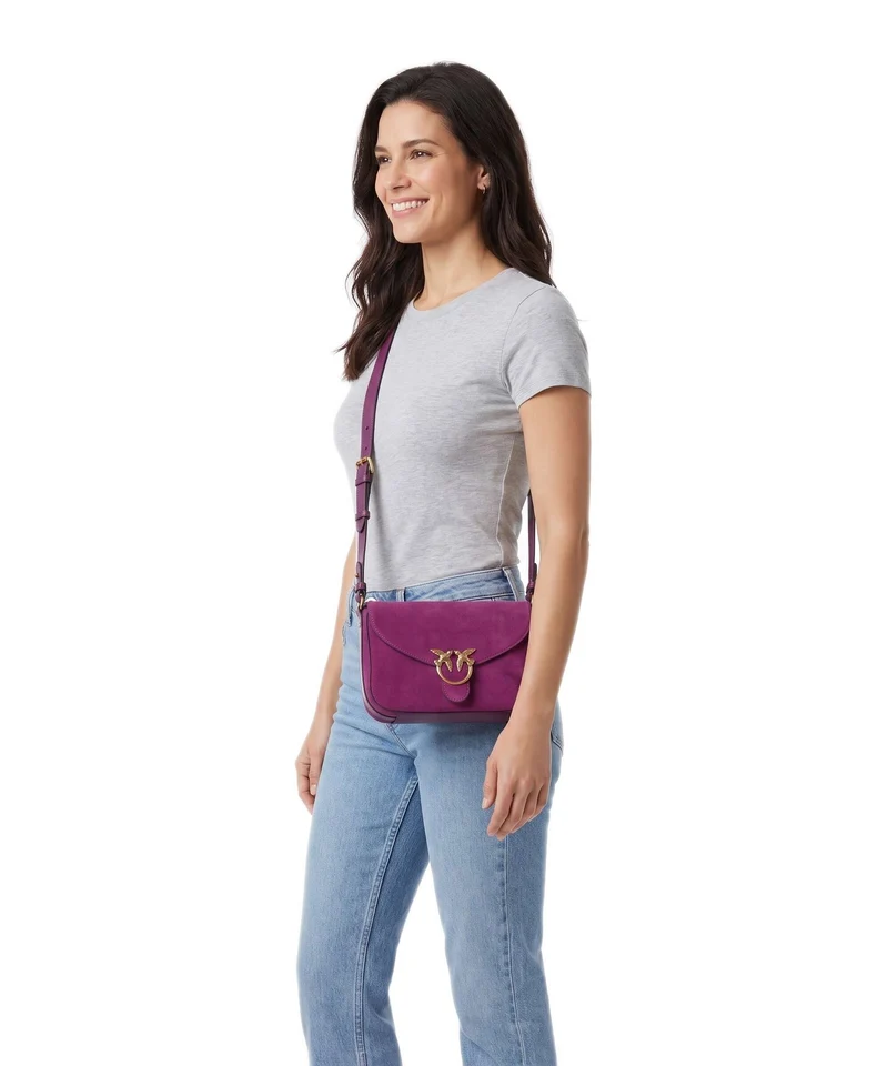 Pinko Love Mini Umhängetasche violet/gold