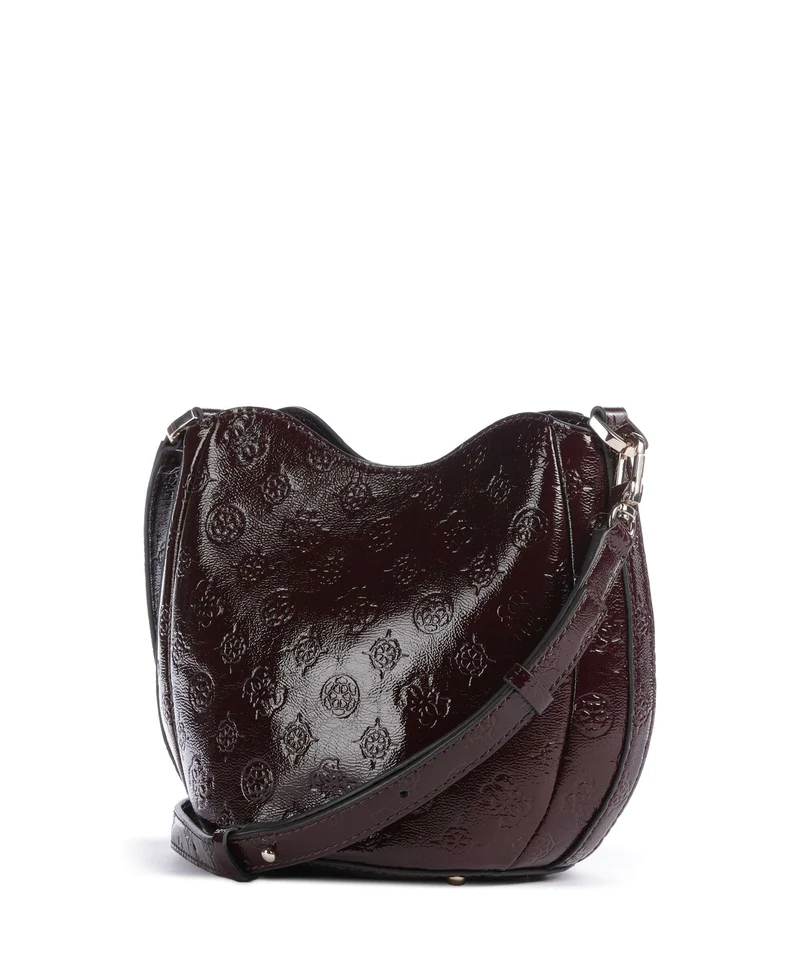 Guess Carmella Bucket Handtasche burgundy logo