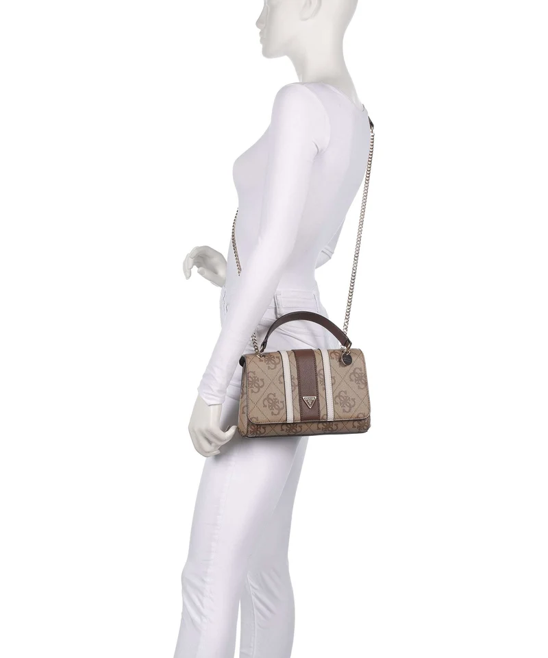 Guess Noelle II Schultertasche latte logo/brown