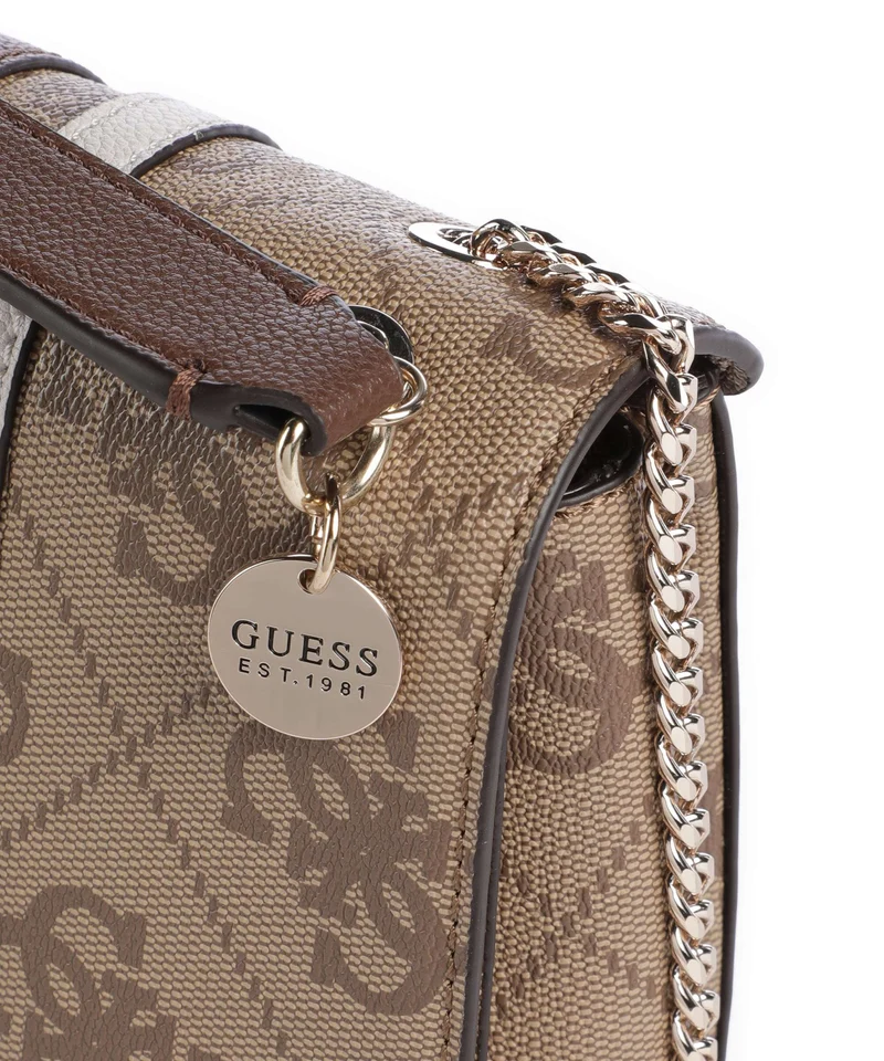 Guess Noelle II Schultertasche latte logo/brown