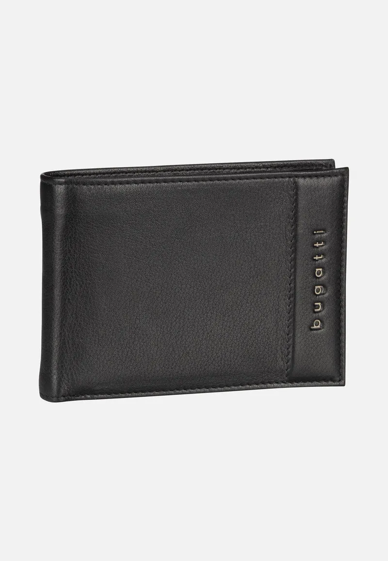 Nome Horizontal with Flap II Schwarz - Portemonnaie