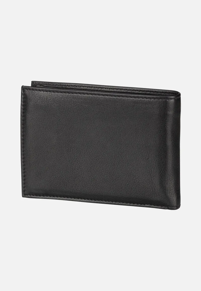 Nome Horizontal with Flap II Schwarz - Portemonnaie