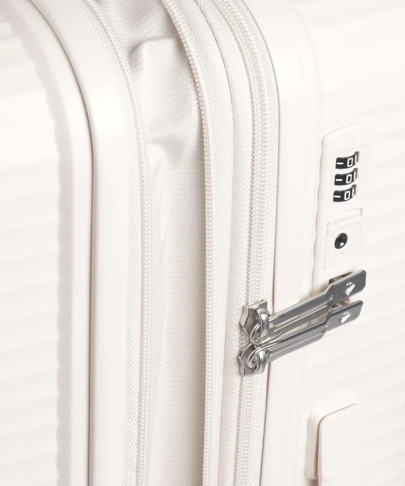 Travelite Air Stripe 4-Rollen Trolley offwhite