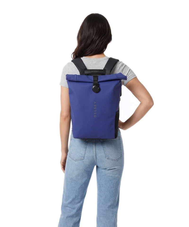 Delsey Paris Turenne Soft Rolltop Rucksack electric blue