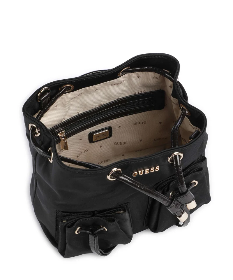 Guess Theodora Bucket Handtasche black
