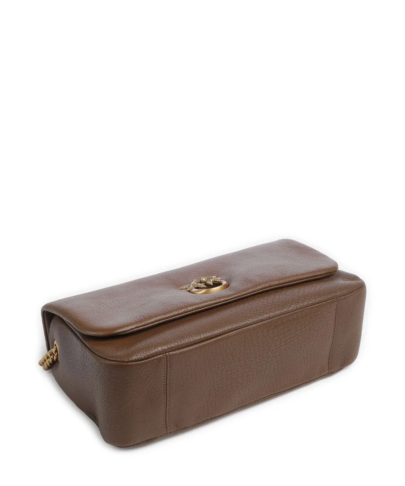 Pinko Click Soft Horizontal Chain Schultertasche marrone cognac/antique gold