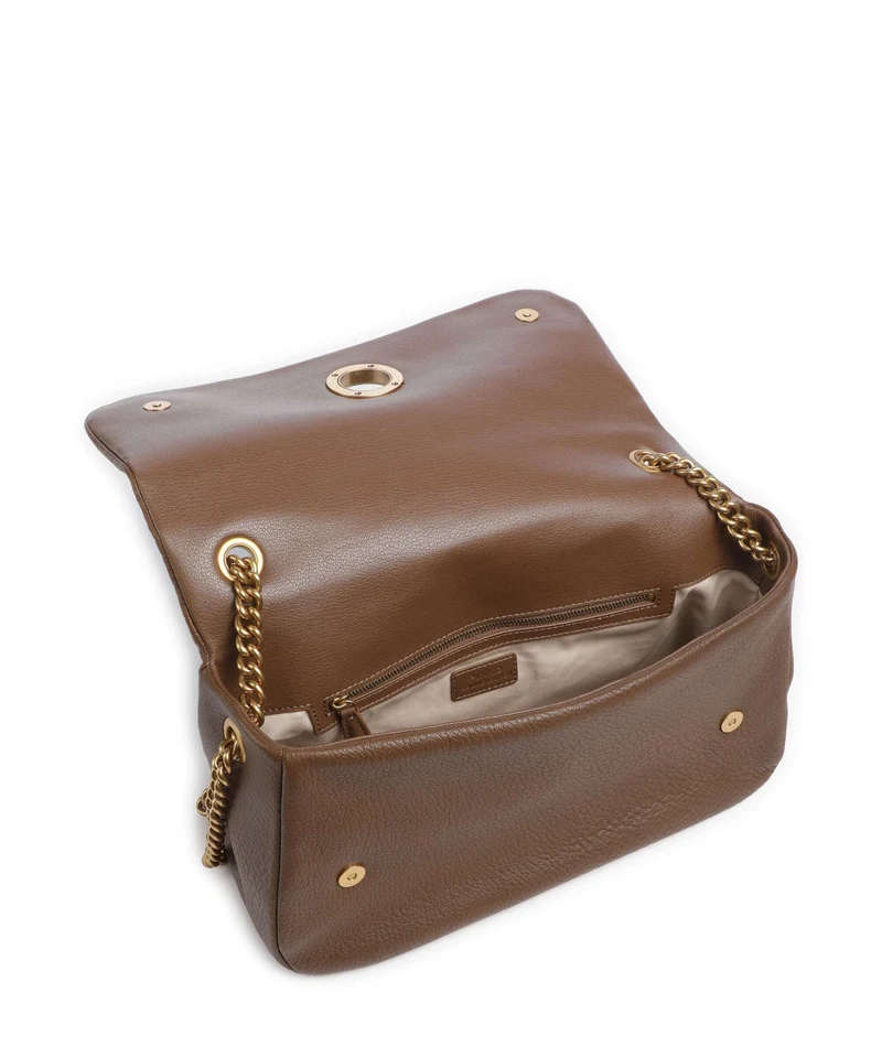 Pinko Click Soft Horizontal Chain Schultertasche marrone cognac/antique gold
