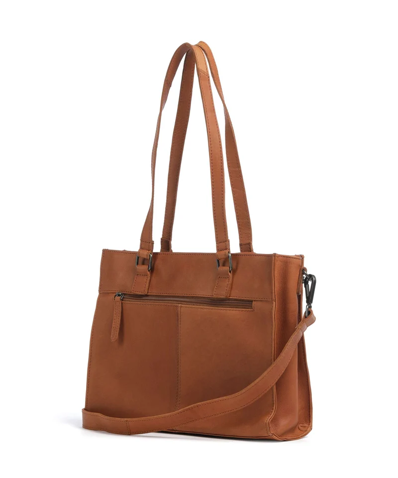 The Chesterfield Brand Wax Pull Up Cow Ellsworth Shopper cognac