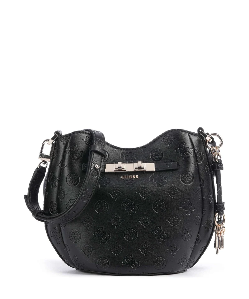 Guess Carmella Bucket Handtasche black logo