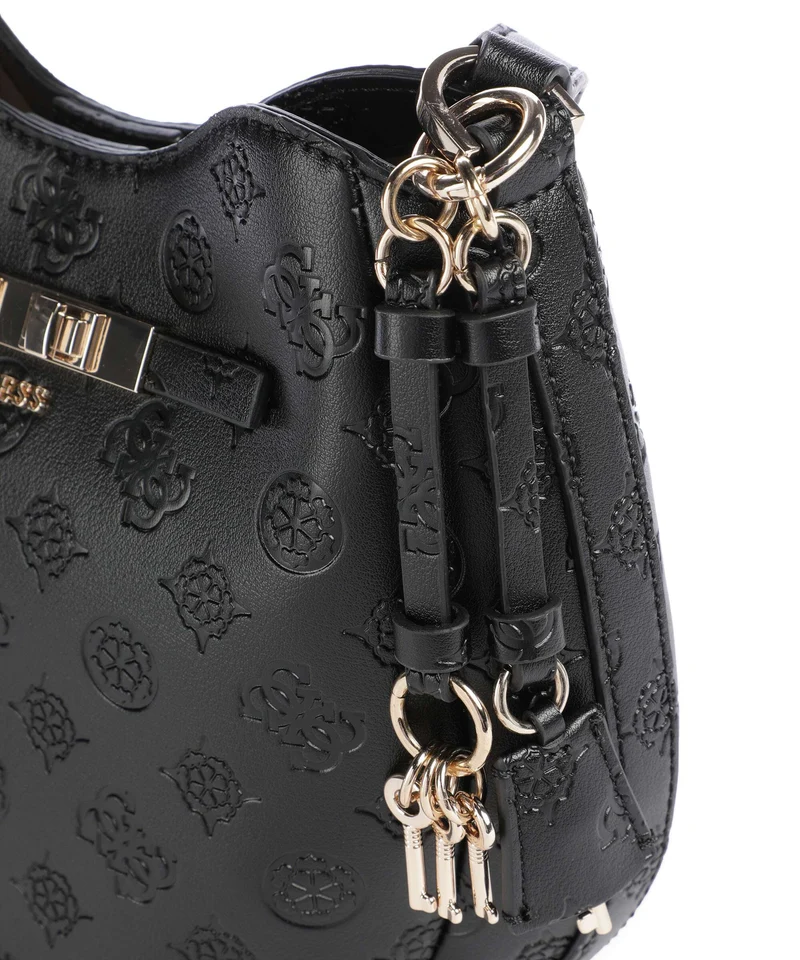 Guess Carmella Bucket Handtasche black logo