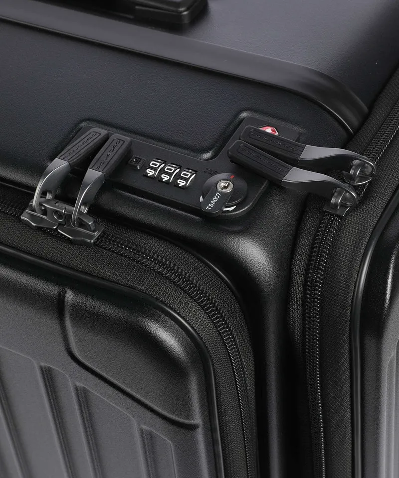 Piquadro 4-Rollen Trolley mat black
